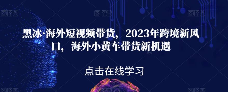 黑冰·海外短视频带货，2023年跨境新风口，海外小黄车带货新机遇-云深网创社