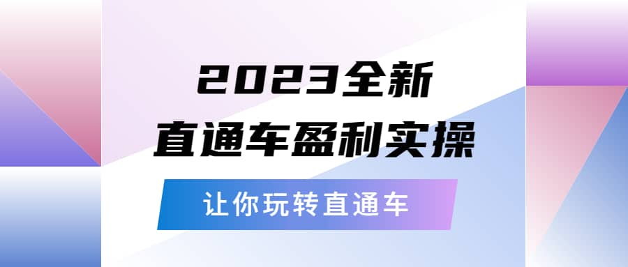 2023全新直通车·盈利实操：从底层，策略到搭建，让你玩转直通车-云深网创社