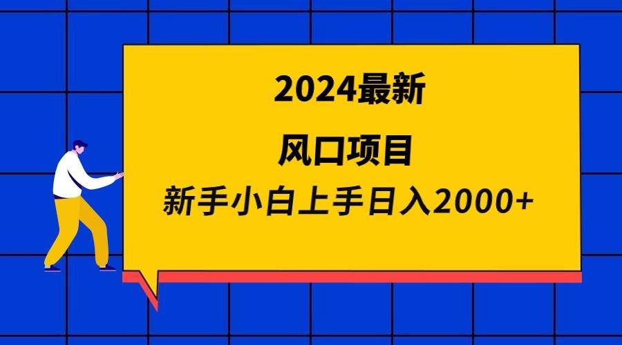 （9483期）2024最新风口项目 新手小白日入2000+-云深网创社