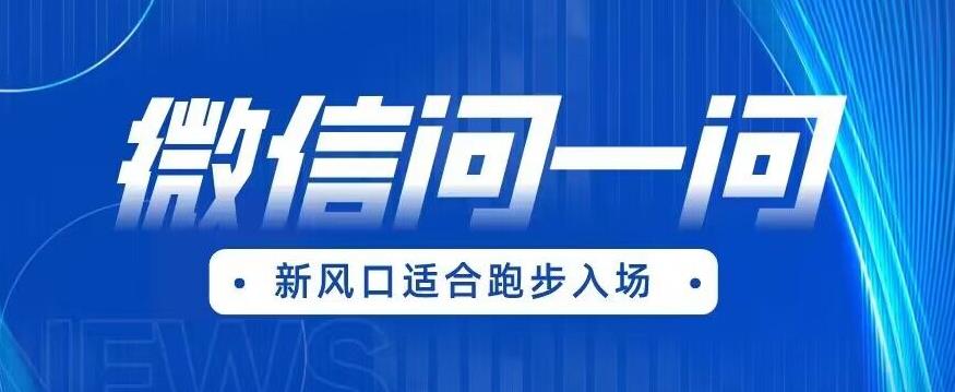 全网首发微信问一问新风口变现项目（价值1999元）【揭秘】-云深网创社