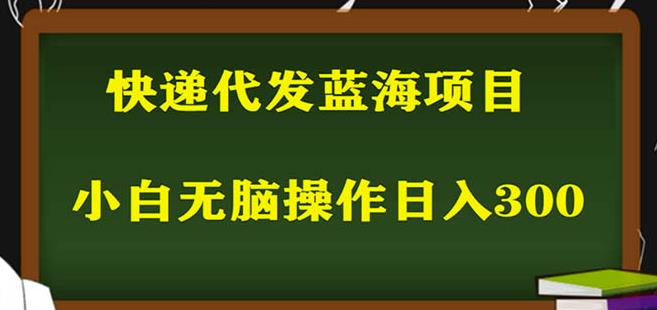 2023最新蓝海快递代发项目，小白零成本照抄也能日入300+-云深网创社
