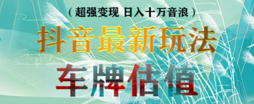 抖音最新无人直播变现直播车牌估值玩法项目，轻松日赚几百+【详细玩法教程】-云深网创社