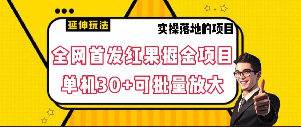 全网首发红果掘金项目，简单操作单机30＋可批量放大-云深网创社