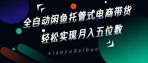 全自动闲鱼托管式电商带货，轻松实现月入五位数【揭秘】-云深网创社