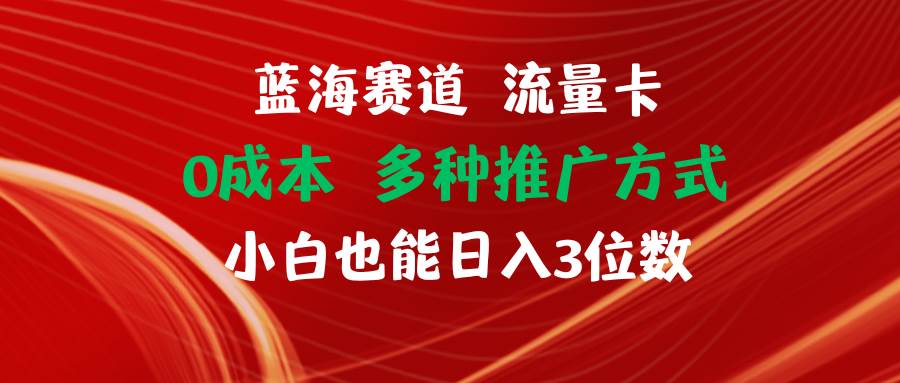 （11768期）蓝海赛道 流量卡 0成本 小白也能日入三位数-云深网创社