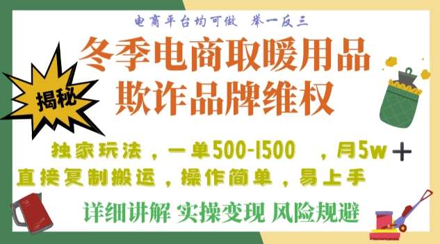 利用电商平台冬季销售取暖用品欺诈行为合理制裁店铺，单日入900+【仅揭秘】-云深网创社