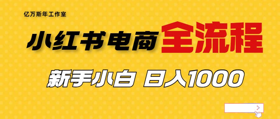 外面收费4988的小红书无货源电商从0-1全流程，日入1000＋-云深网创社