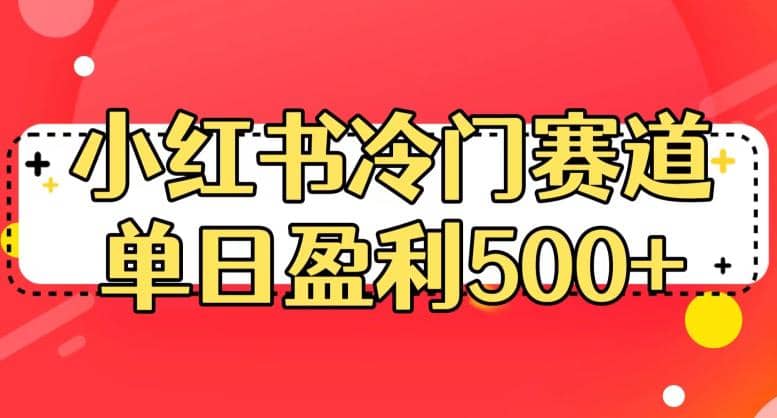 小红书冷门赛道，单日盈利500+【揭秘】-云深网创社