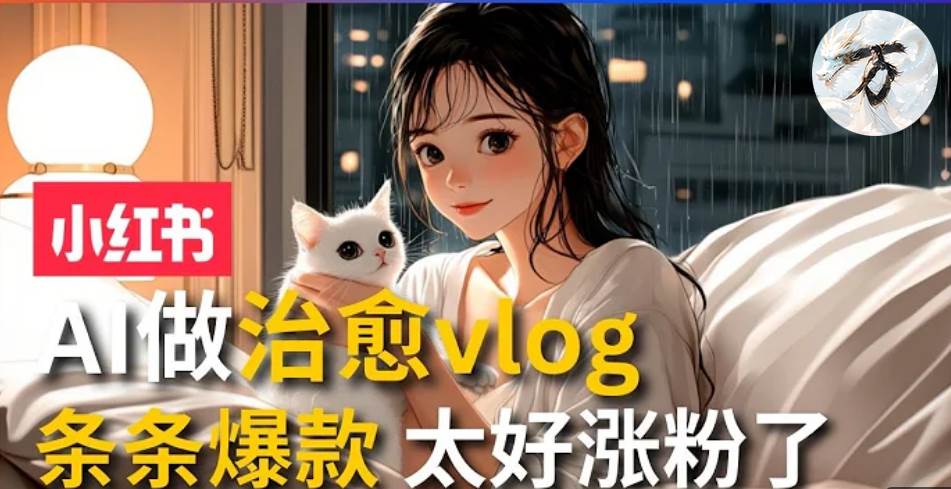 （13172期）AI治愈系vlog动画视频，小红书1个月轻松涨粉破万，商单报价1500+日入2000+-云深网创社
