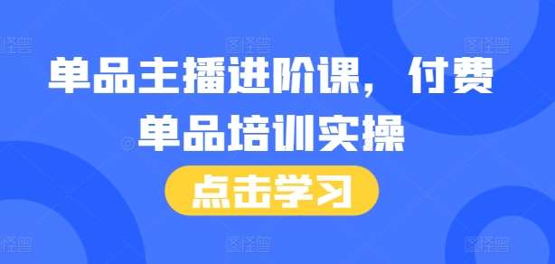 单品主播进阶课，付费单品培训实操，46节完整+话术本-云深网创社
