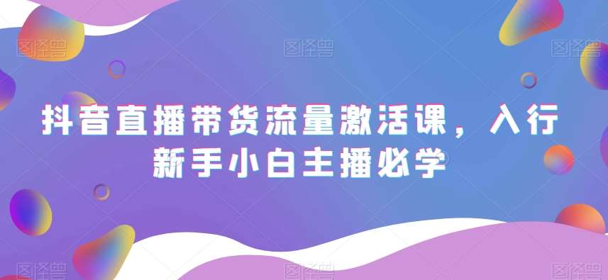 抖音直播带货流量激活课，入行新手小白主播必学-云深网创社