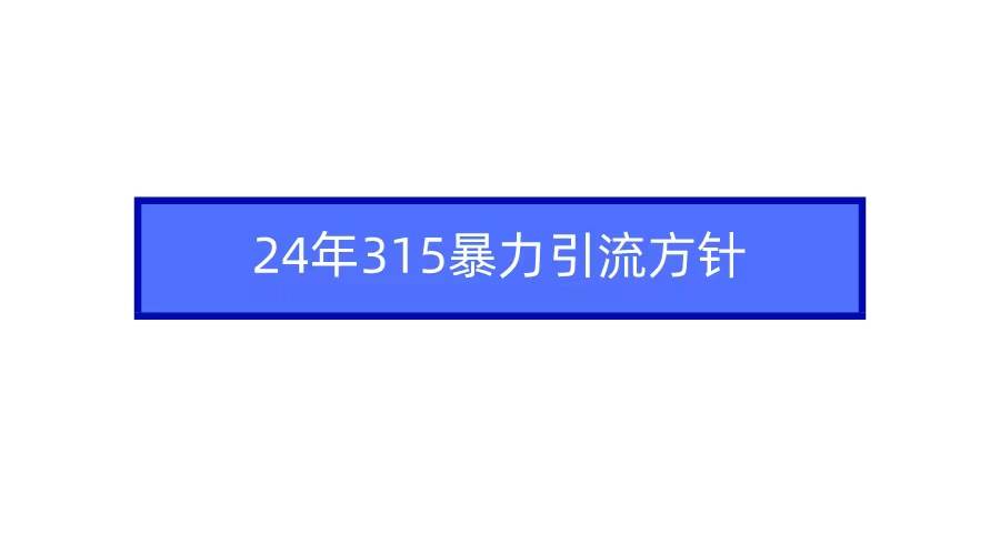 2024年自媒体爆款视频制作，快速涨粉暴力引流方针！-云深网创社