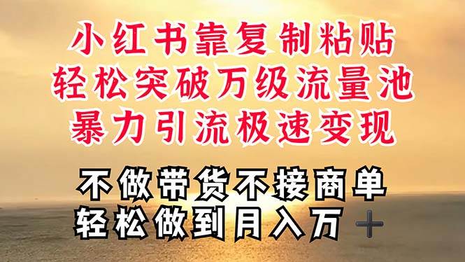 （11139期）深层揭秘小红书，靠复制粘贴，一周突破万级流量池，无脑搬运，暴力引流…-云深网创社