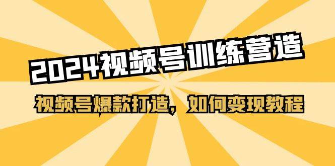 （11135期）2024视频号训练营，视频号爆款打造，如何变现教程（20节课）-云深网创社