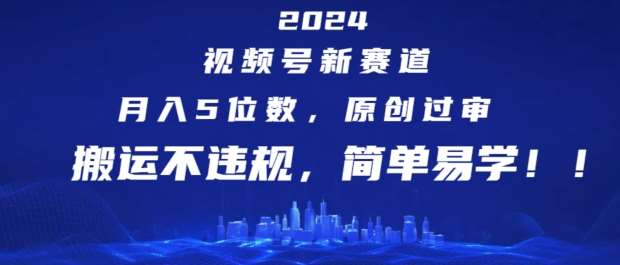 2024视频号新赛道，月入5位数+，原创过审，搬运不违规，简单易学【揭秘】-云深网创社
