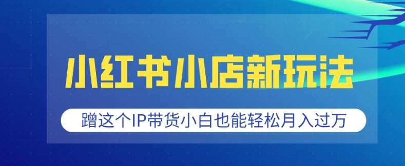小红书小店新玩法，蹭这个IP带货，小白也能轻松月入过W【揭秘】-云深网创社