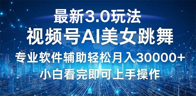 （12788期）视频号最新3.0玩法，当天起号小白也能轻松月入30000+-云深网创社