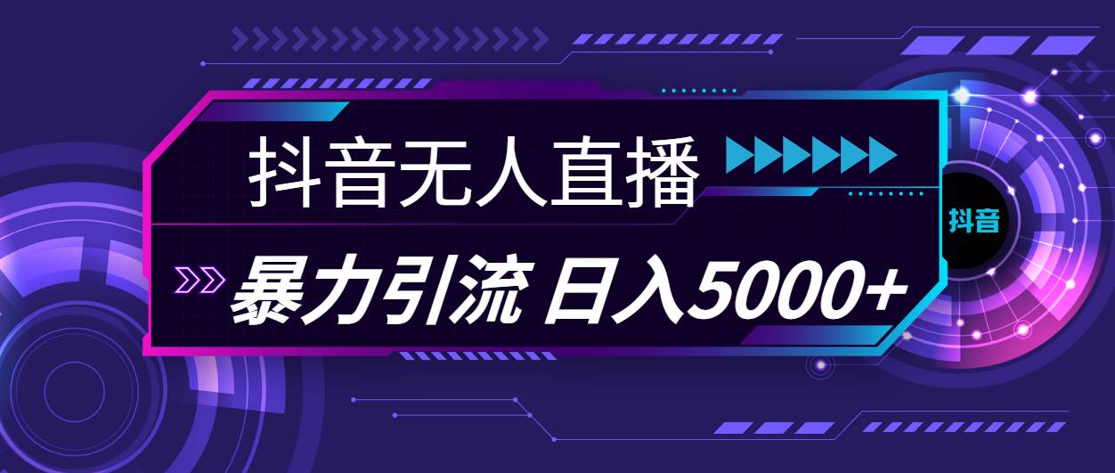 （11709期）抖音无人直播，暴利引流，日入5000+-云深网创社