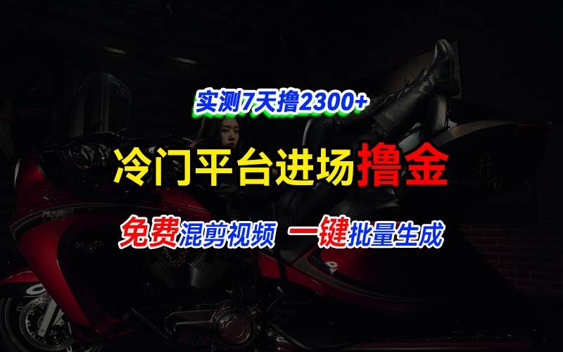 全新冷门平台vivo视频，快速免费进场搞米，通过混剪视频一键批量生成，实测7天撸2300+-云深网创社