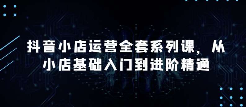 抖音小店运营全套系列课，全新升级，从小店基础入门到进阶精通，系统掌握月销百万小店的核心秘密-云深网创社