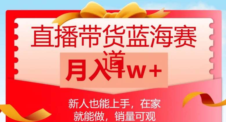 直播带货蓝海赛道，新人也能上手，在家就能做，销量可观，月入1w【揭秘】-云深网创社