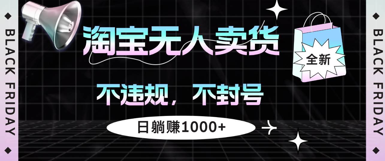 （12780期）淘宝无人卖货4，不违规不封号，简单无脑，日躺赚1000+-云深网创社