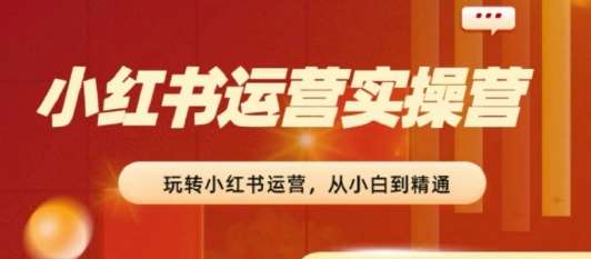 2024小红书运营实操营，​从入门到精通，完成从0~1~100-云深网创社