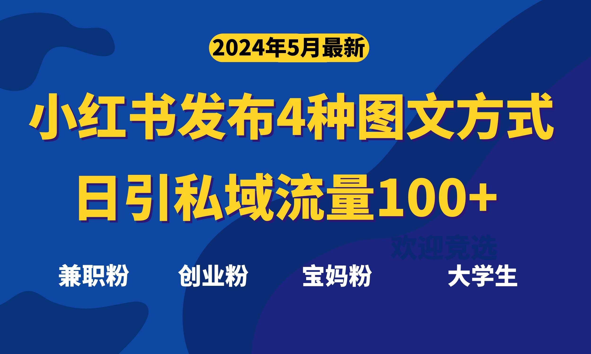 （10677期）最新小红书发布这四种图文，日引私域流量100+不成问题，-云深网创社