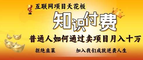互联网项目天花板，知付付费项目，普通人如何通过卖项目月入十个，拒绝韭菜【揭秘】-云深网创社