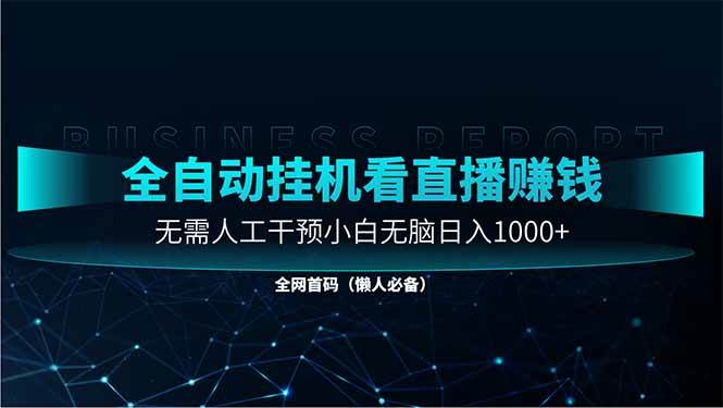 （14483期）直播助手全自动看大平台直播赚钱，全自动无需人工干预，小白无脑日入1000-云深网创社