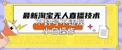 2025年淘宝无人直播带货10.0.全新技术，不违规，不封号，纯小白操作，日入数张【揭秘】-云深网创社