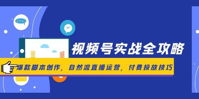 （14925期）视频号实战全攻略，爆款脚本创作，自然流直播运营，付费投放技巧-云深网创社