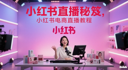小红书直播秘笈，小红书电商直播教程-云深网创社
