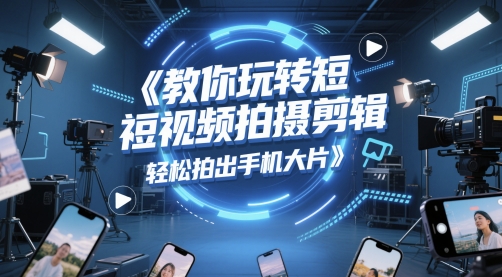 教你玩转短视频拍摄剪辑，轻松拍出手机大片-云深网创社