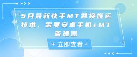 5月最新快手MT替换搬运技术，需要安卓手机+MT管理器-云深网创社