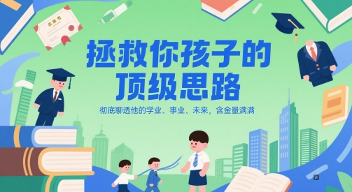 付费文章：拯救你孩子的顶级思路，彻底聊透他的学业、事业、未来，含金量满满-云深网创社