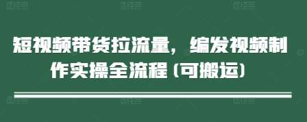 短视频带货拉流量，编发视频制作实操全流程(可搬运)-云深网创社