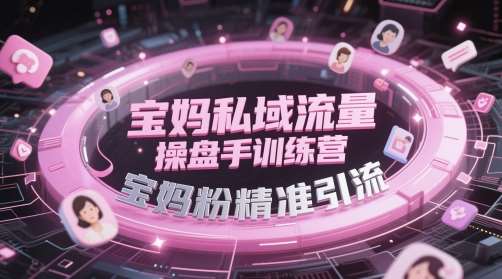 宝妈私域流量操盘手训练营，宝妈粉精准引流-云深网创社