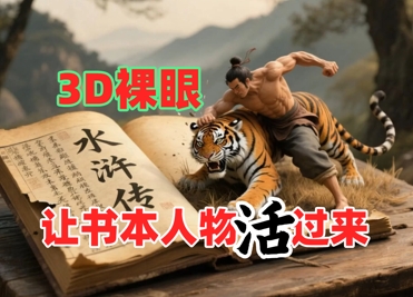 书本人物裸眼3D视频，新的玩法，流量超猛，保姆级教程-云深网创社