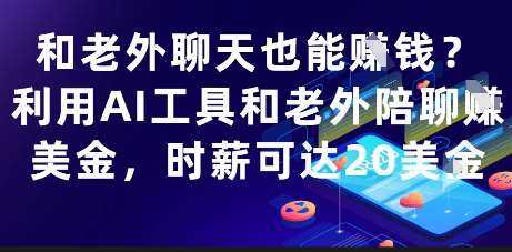 和老外聊天也能挣钱？利用AI工具和老外陪聊挣美金，时薪可达20刀-云深网创社