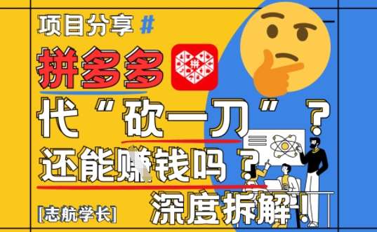 【2025最新】拼多多代坎助力项目深度拆解：还能挣钱吗?全流程玩法-云深网创社