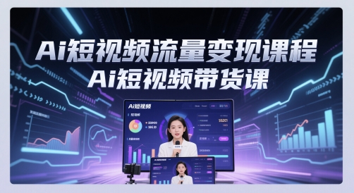 Ai短视频流量变现课程，Ai短视频带货课-云深网创社