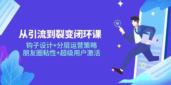 从引流到裂变闭环课：钩子设计+分层运营策略，朋友圈粘性+超级用户激活-云深网创社