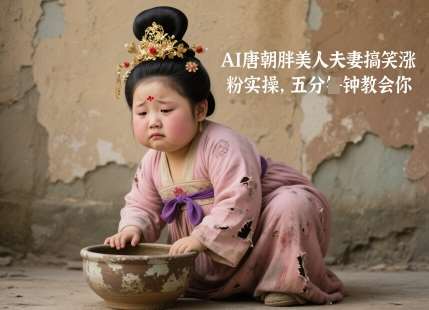AI唐朝胖美人夫妻搞笑涨粉实操，五分钟教会你-云深网创社
