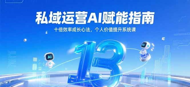私域运营AI赋能指南，十倍效率成长心法，个人价值提升系统课-云深网创社