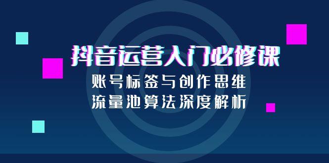 （15149期）抖音运营入门必修课，账号标签与创作思维，流量池算法深度解析-云深网创社
