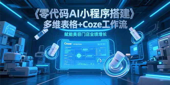 （15239期）零代码AI小程序搭建，多维表格+Coze工作流，赋能美容门店业绩增长-云深网创社