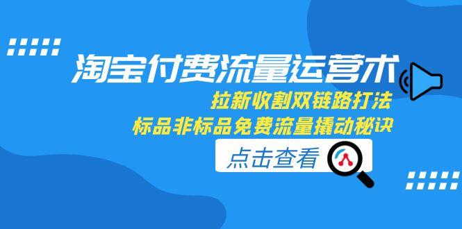 （15135期）淘宝付费流量运营术，拉新收割双链路打法，标品非标品免费流量撬动秘诀-云深网创社