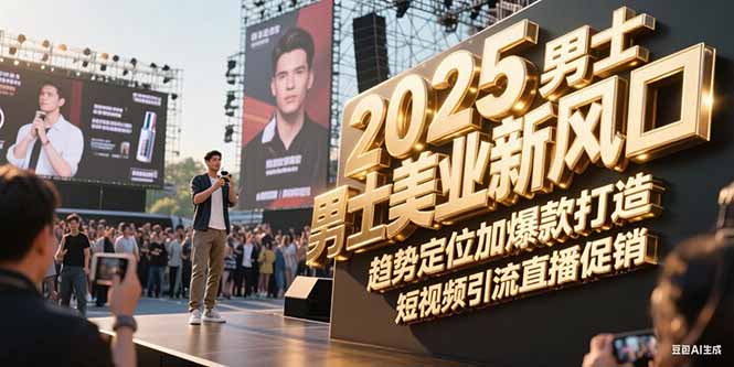 （15190期）2025男士美业新风口，趋势定位加爆款打造，短视频引流直播促销-云深网创社