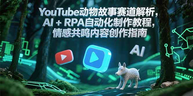 （15174期）YouTube动物故事赛道解析，AI+RPA自动化制作教程，情感共鸣内容创作指南-云深网创社